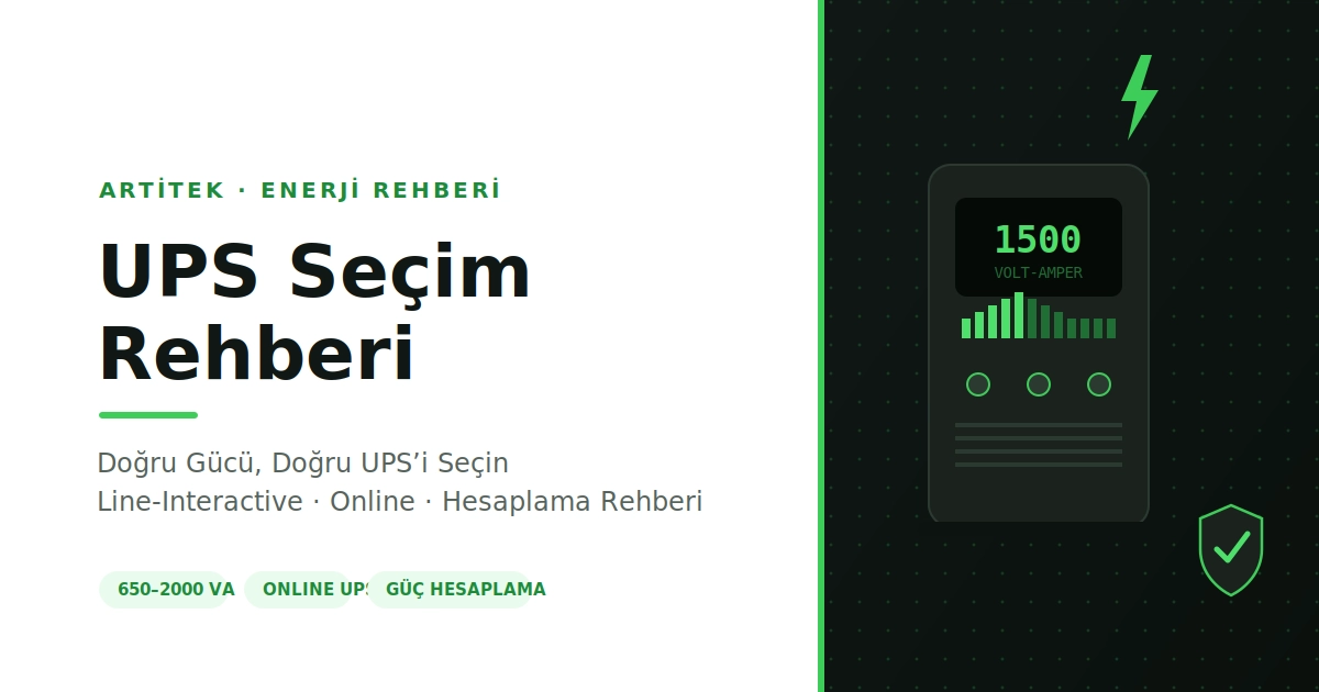 UPS Seçim Rehberi: İhtiyacınıza Uygun Kesintisiz Güç Kaynağını Nasıl Seçersiniz?