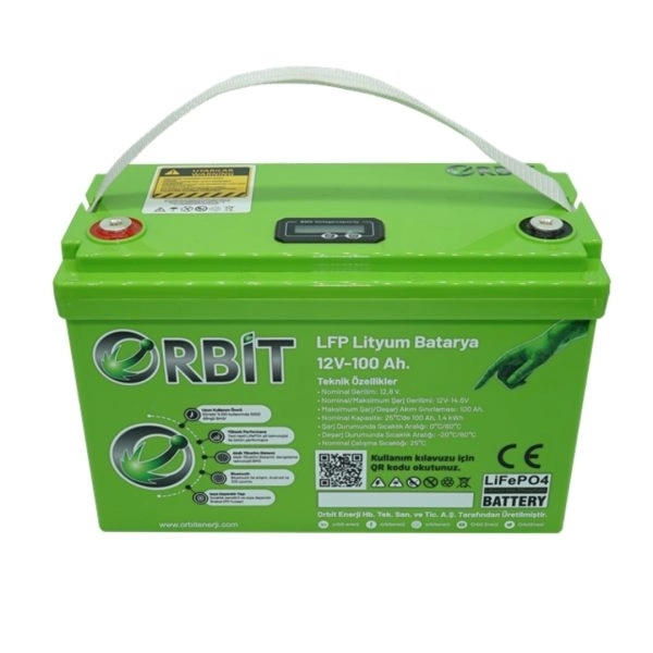 Orbit 12V 100Ah LiFePO4 Akü Abs Kasa 
