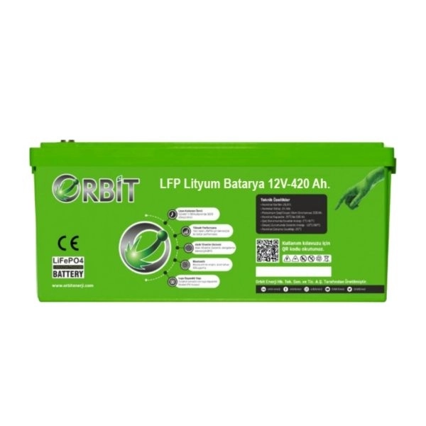 Orbit 12V 420Ah LiFePO4 Akü Abs Kasa 