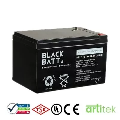 Blackbatt BC12-12 VRLA Akü (12V 12Ah) | ISO ve CE Onaylı