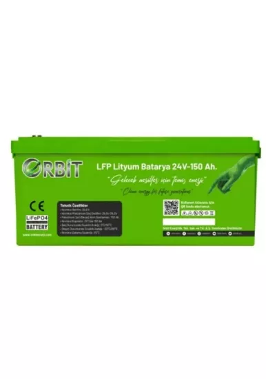 Orbit 24V 150Ah LiFePO4 Akü Abs Kasa 