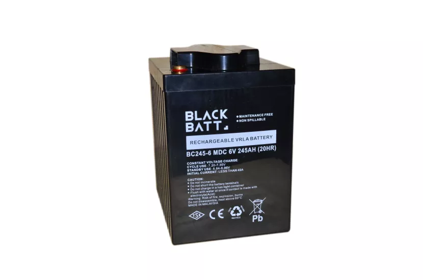 BLACK BATT BC245-6 MDC 6V 245Ah Deep Cycle AGM-GEL Karbon Akü